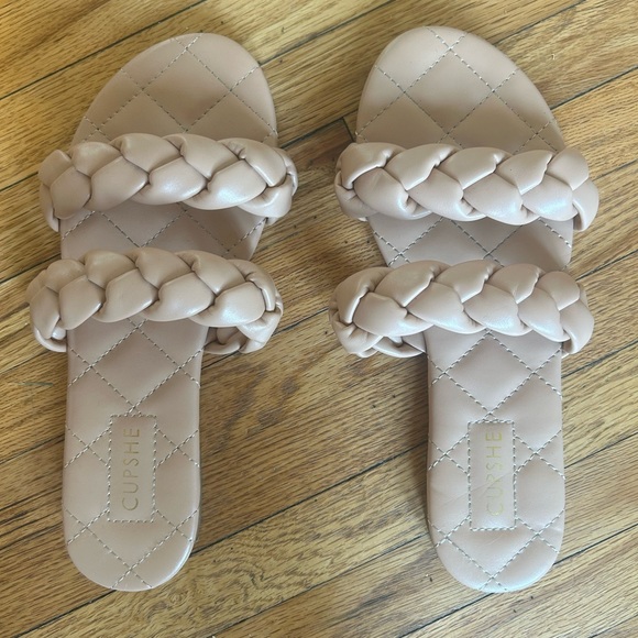 Chai Double Braid Strap Slide Sandals CupShe - Picture 3 of 3